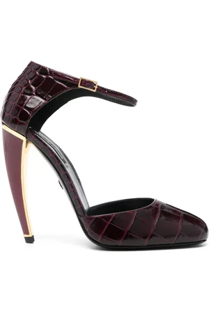 Roberto Cavalli 125mm embossed-leather pumps