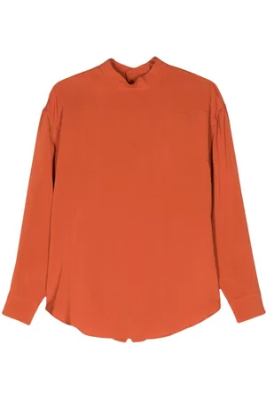 Colville Lace-up crepe blouse