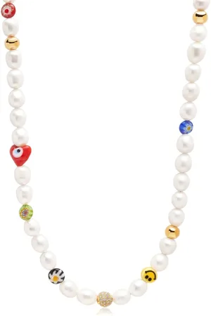 Nialaya Smiley Face pearl necklace