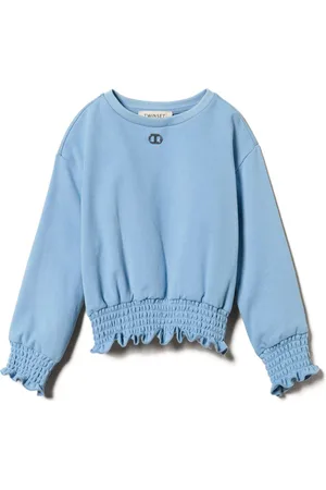 Twin-Set Crew neck smocked detailing sweatshirt