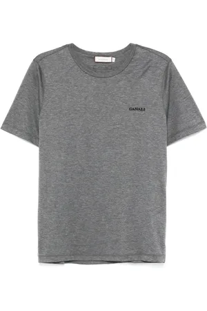 CANALI Embroidered-logo T-shirt