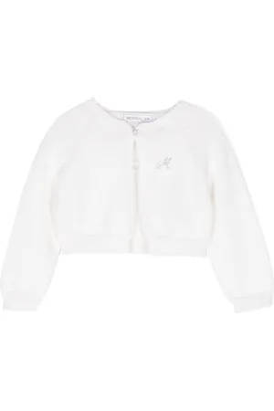 MONNALISA Crystal-logo wool cardigan