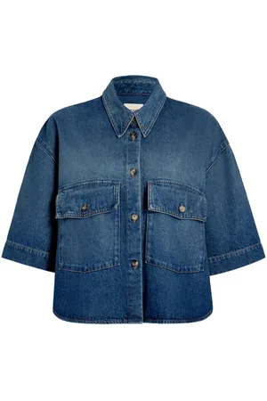 Khaite Short-sleeved denim shirt