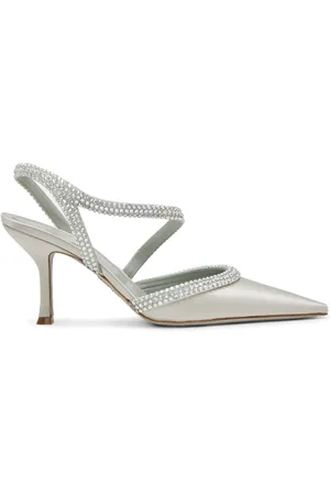 RENE CAOVILLA 80mm Lisa crystal-embellished slingback pumps