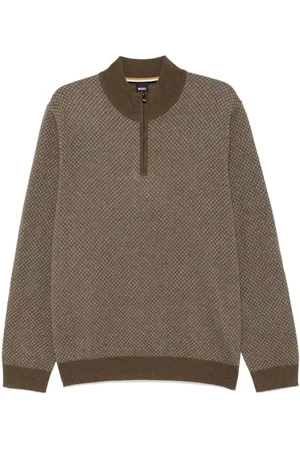 HUGO BOSS Intarsia-knit sweater