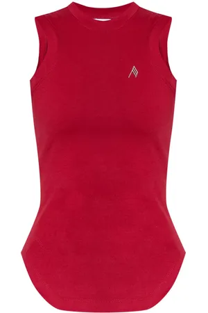 The Attico Logo-plaque stretch top