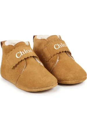 Chloé Logo-print leather slippers