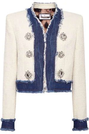 Philipp Plein Crystal-embellished tweed jacket