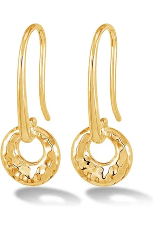 Dower and Hall Hammered Bean Drop dangle earrings