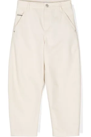 Brunello Cucinelli Monili-chain curved trousers
