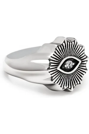 Nialaya Evil Eye crystal ring