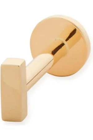 Monica Vinader 9kt yellow Linear Bar single earring