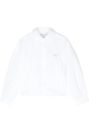 Calvin Klein Poplin volume-sleeve shirt