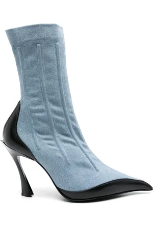 MUGLER 95mm bi-colour ankle boots