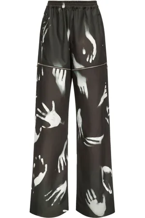 AREA Handprint Slit track pants