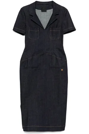 Givenchy 4G-emblem denim midi dress