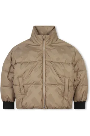 HUGO BOSS Monogram-jacquard puffer jacket