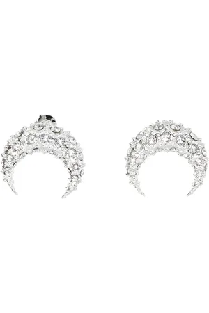 Marine Serre Small rhinestone-embellished Moon earring