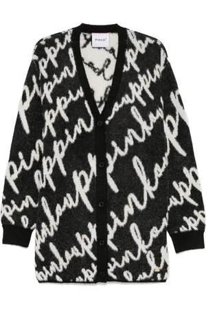 Pinko Logo-intarsia cardigan