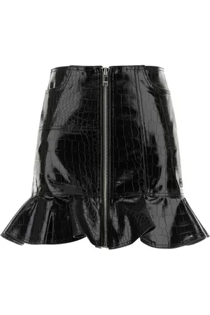 Ganni Future coated mini skirt