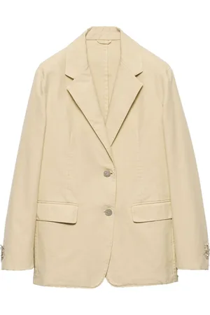 Prada Single-breasted old canvas blazer