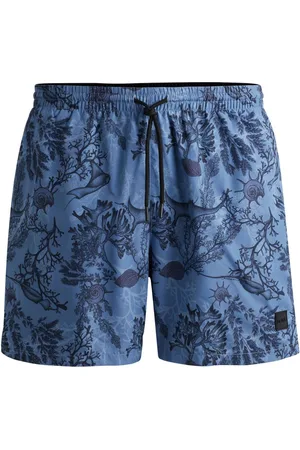 HUGO BOSS Floral-print swim shorts