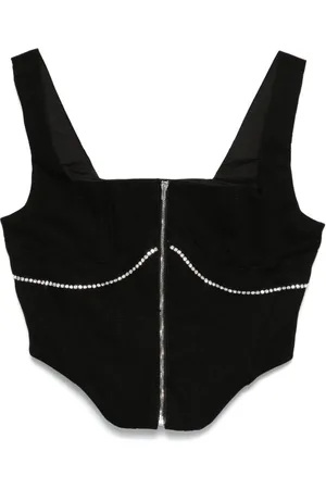 AMIRI Crystal-embellished corset top