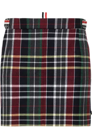 Thom Browne Tartan-check wool miniskirt