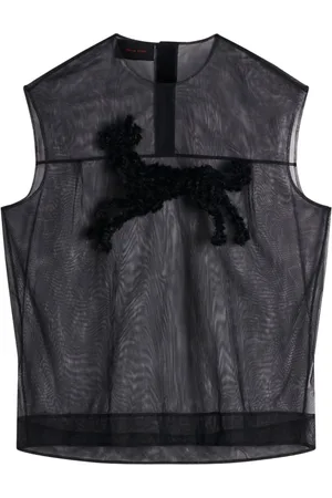 Simone Rocha Sheer embroidered tank top