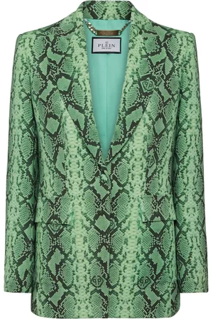 Philipp Plein Python-print satin blazer