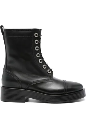 Casadei Leather combat boots