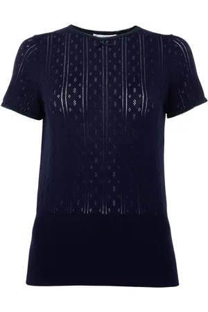 J.W.Anderson Logo-embroidered pointelle top