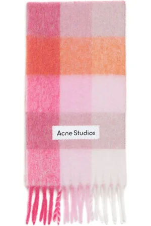 Acne Studios Fringed logo scarf