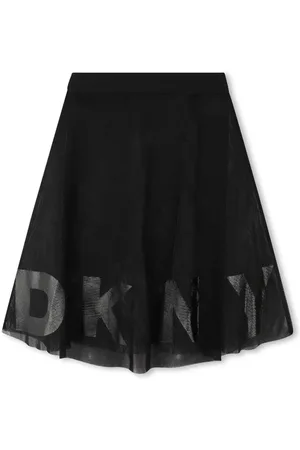 DKNY Logo-print tulle skirt