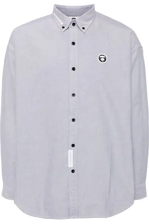 A Bathing Ape Logo-patch long-sleeves shirt