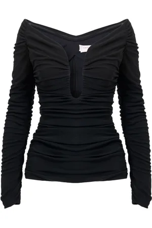 Carolina Herrera Ruched U-neck top