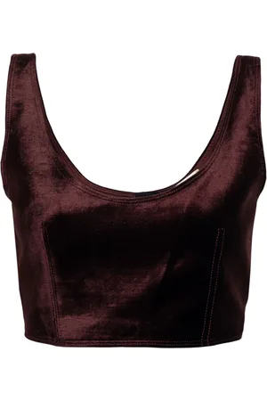 FORTE FORTE Bandeau-style velvet crop top