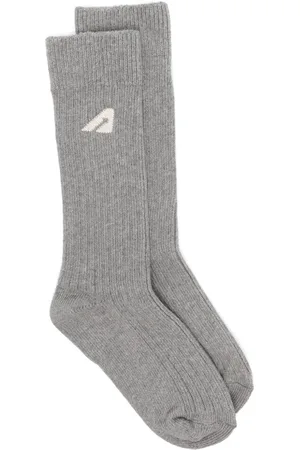 Autry Logo-embroidered crew socks