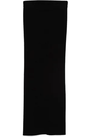 LANEUS Ribbed midi skirt