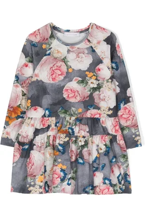 MONNALISA Floral-print cotton-blend dress
