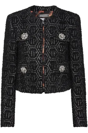 Philipp Plein Monogram tweed jacket