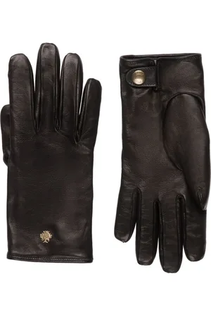 Bally Logo plaque leather gloves