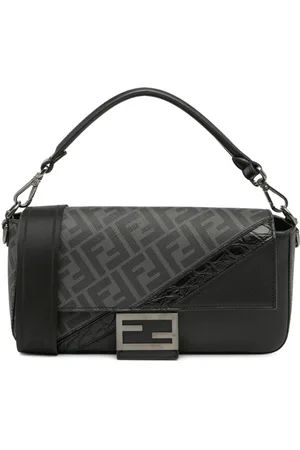 Fendi 2010-2023 Zucca Coated Canvas And Calfskin Baguette satchel