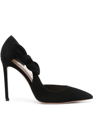 Aquazzura 105mm Very Bow Tie suede pumps