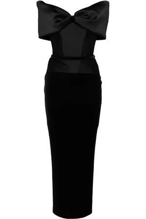 Cristallini Panelled-design midi dress
