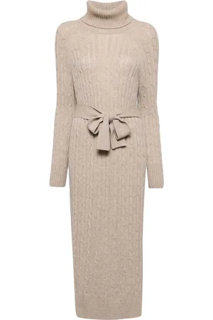 N.PEAL Cable-knit cashmere dress