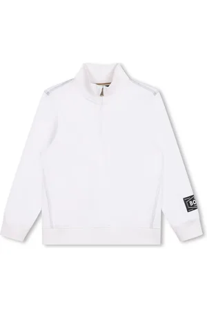 HUGO BOSS Logo print half-zip sweatshirt