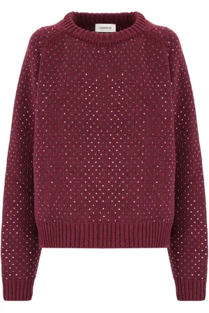 LANEUS Crystal-embellished jumper