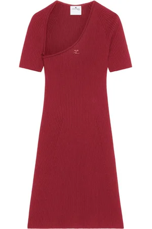 Courrèges Mini Slash rib-knit dress