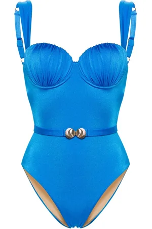 Noire Swimwear Belted ruched balconette swimsuit